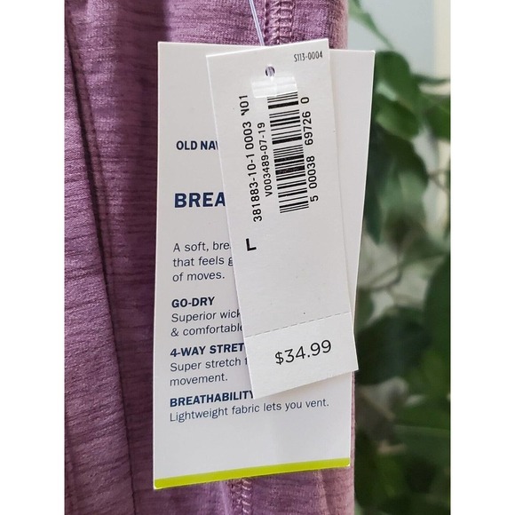 Old Navy Active Women's Purple Polyester Pull On Mid Rise Jogger Pant Size Large - Picture 3 of 12